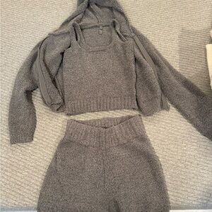 Cozy Gray Women's Sweater Set